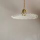 Suspension vintage opaline crénelée