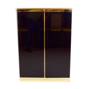 Cabinet en laiton travertin laqué