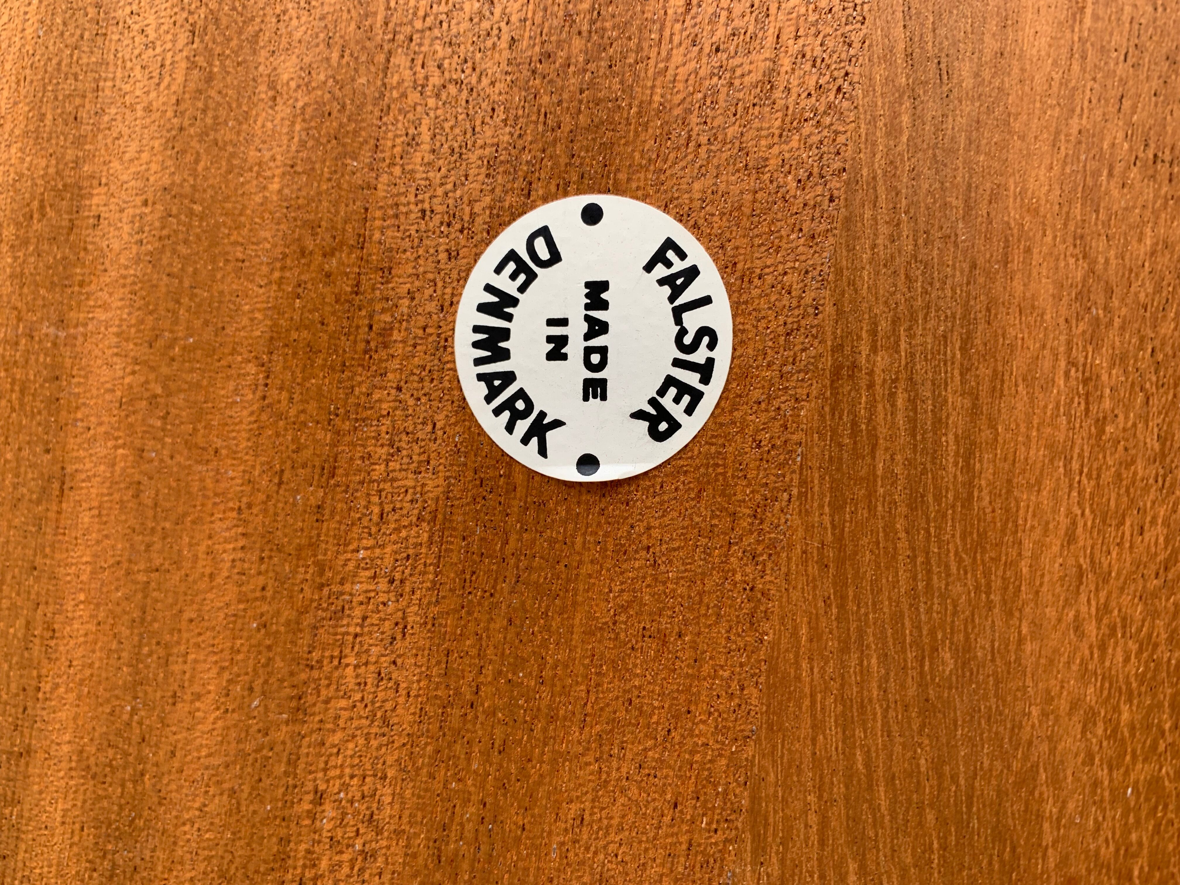 Secretary chest of drawers Teak by Arne Wahl Iversen for Falster Modelfabrik 1960