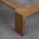 Table basse moderniste en wengé et verre, Pays-Bas, années 1970