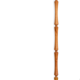 Wooden floor lamp with cotton rope shade