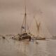 Edoardo De Martino (Italy 1838-1912), Off the Isle of Wight, watercolour, 1863