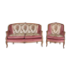 Sofa and Chair french Walnut carved