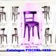 2 chaises bistrot par Fischel 1930 assises bois