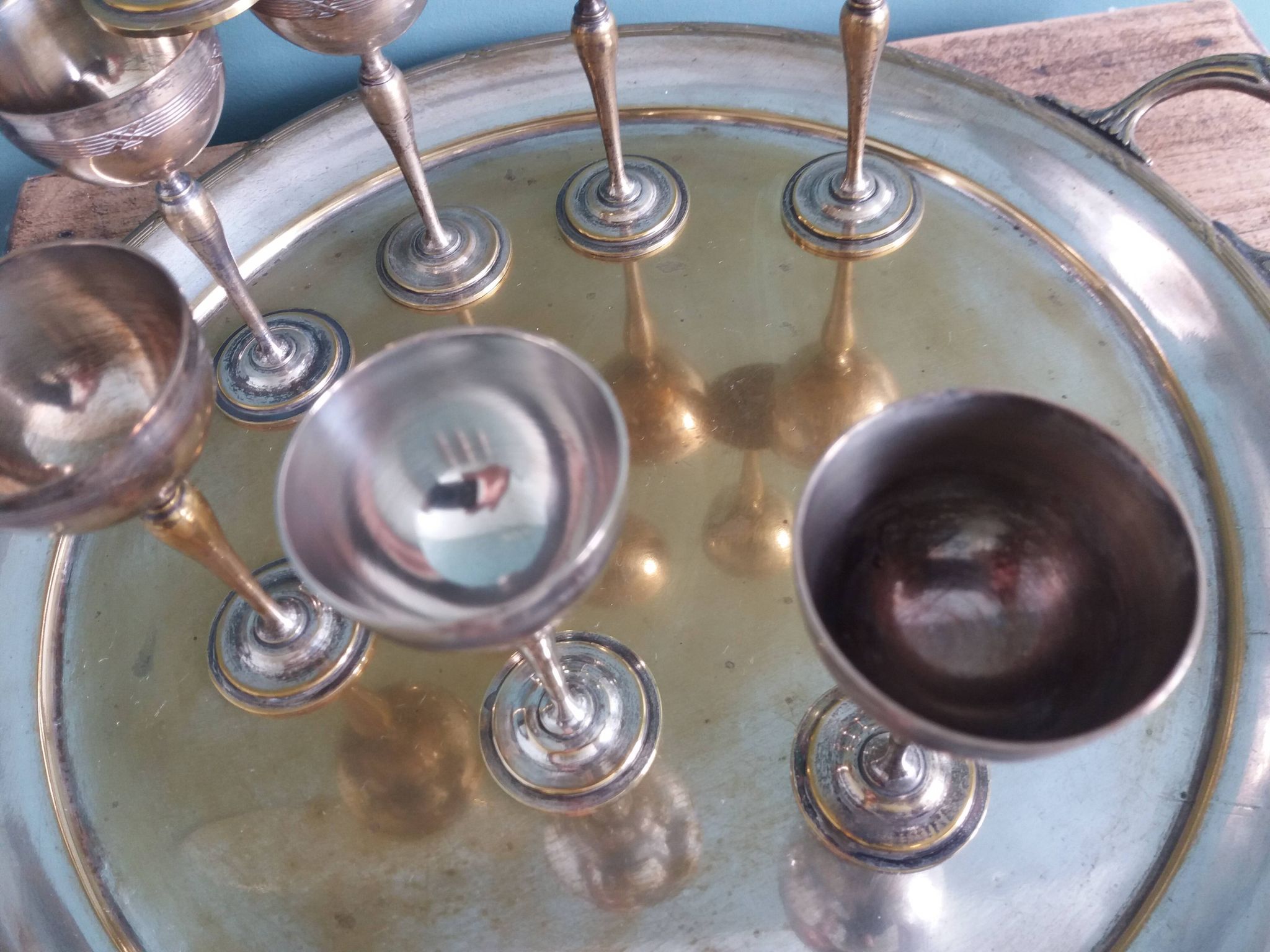 Service à liqueur en métal argenté