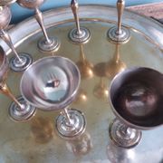 Service à liqueur en métal argenté