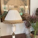 Pair of marble and brass lamp legs