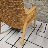 Vintage 1970 curled fireside chair