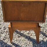 Pair of vintage 50s walnut bedside tables