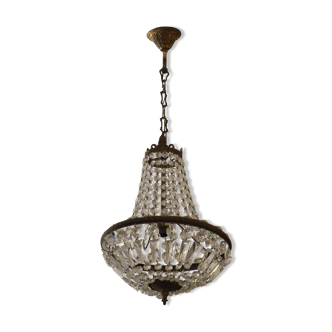 Lustre montgolfière pampilles 1 feux