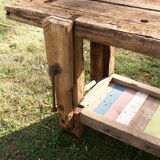 Raw oak carpenter's workbench