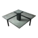 Metaform KW1 coffee table Hank Kwint 1980s glass black metal