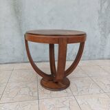 Art Deco pedestal table walnut side table