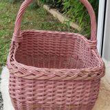 Pink rattan basket