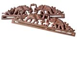 Frontons sculptés en bois Bali avec des éléphants