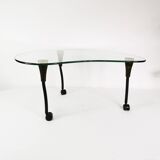Table basse postmoderne en forme de rein, Allemagne, années 1980.