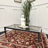 Chrome coffee table and smoked glass
