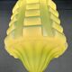 Art deco pendant lamp 'skyscraper' – green opaline