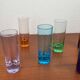 Coloured German shot glasses from the mid-century, 1960s, set of 6.