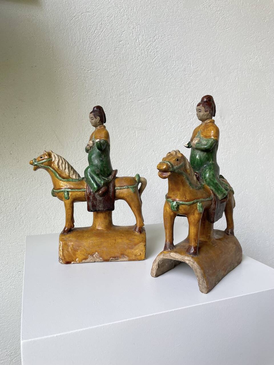 Ming period terracotta equestrian ridge tile