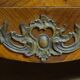Secretary with a curved drop-leaf in floral marquetry, mid-19th century.