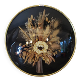 Curved frame dried flowers