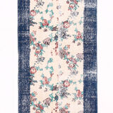 Blue floral vintage runner rug 275x74cm