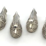 Set of 6 Vintage Duck-Shaped Silver-Plated Knife Rests SILEA