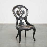 19th-Century English Chinoiserie Mother of Pearl Decorative Chair