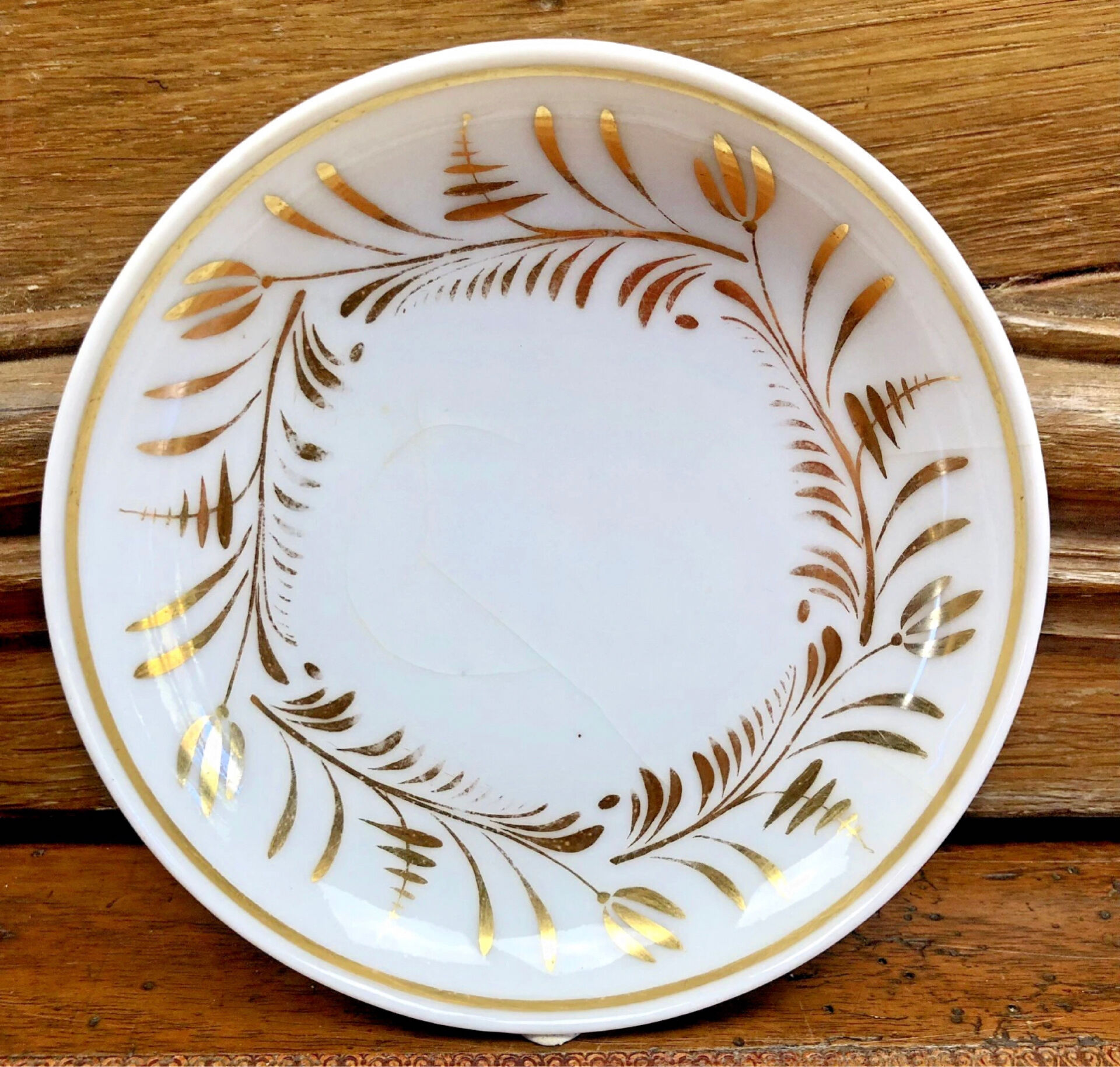 Antique Empire XIX coffee service for 6 cups, porcelain from Paris.