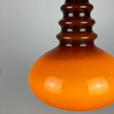 Suspension en verre brun foncé par Peill et Putzler 1960