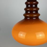 Suspension en verre brun foncé par Peill et Putzler 1960
