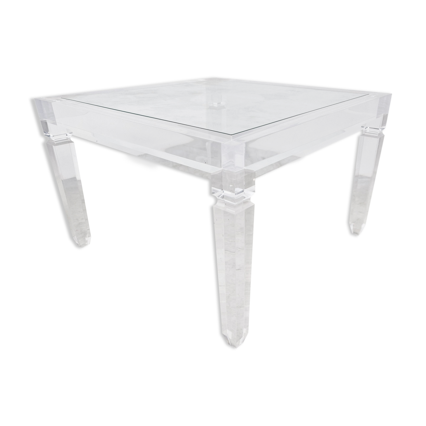 Vintage lucite coffee table, 1990s