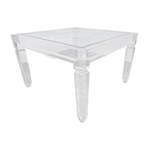 Table basse vintage en lucite,