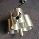 Chandelier stainless steel suspension 3 lamps space age vintage 60 70