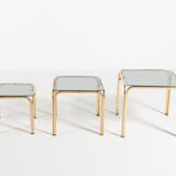 Modern Italian trundle side tables, 1970
