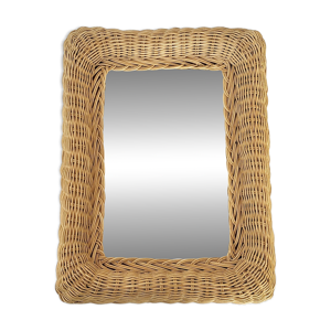Miroir rotin vintage