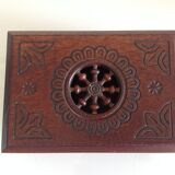 Old patented open-wood cigarette box 30-40 years