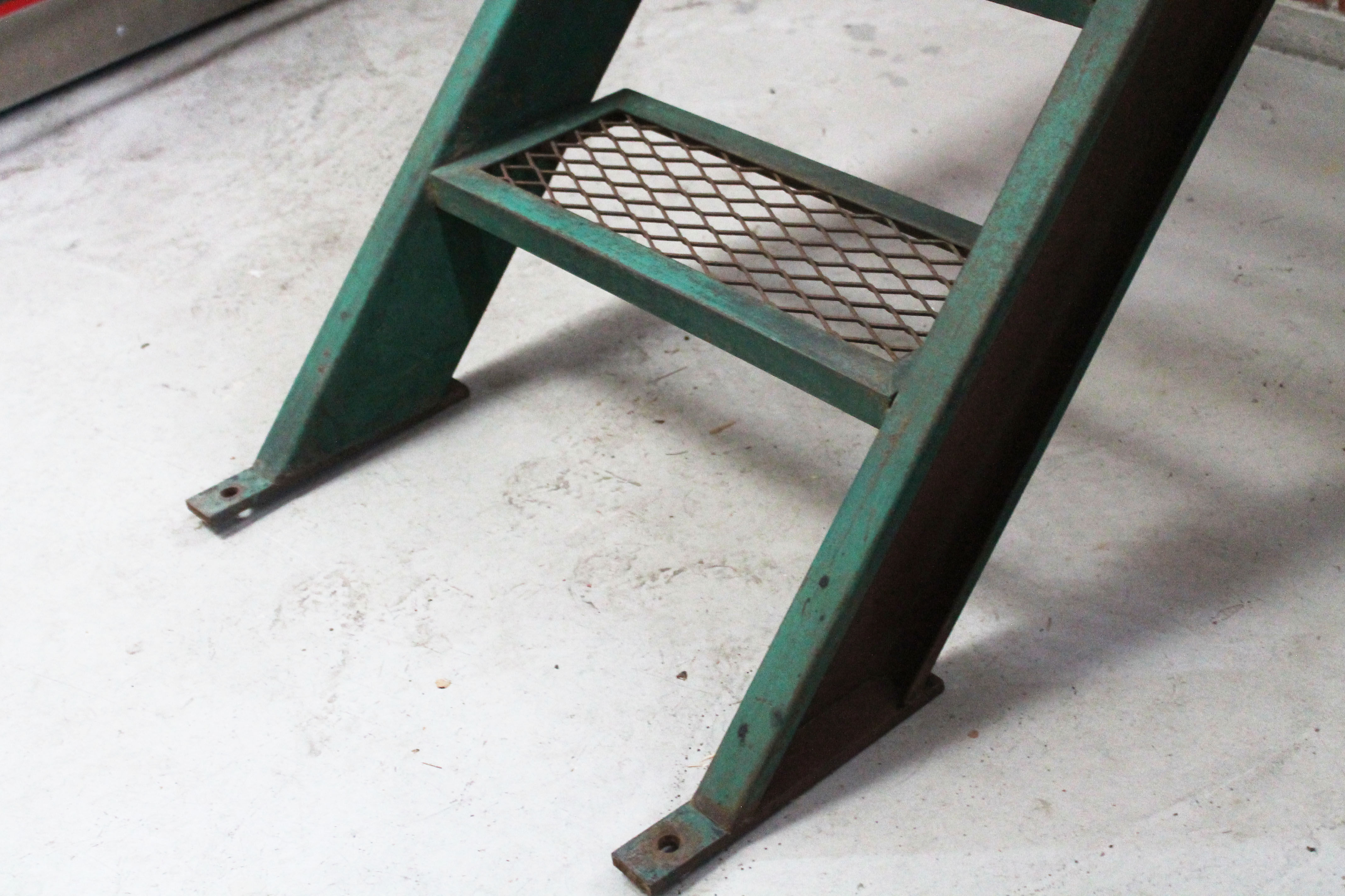 Industrial metal staircase