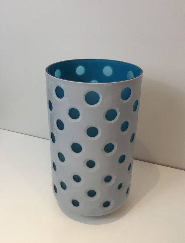 Vase design en verre overlay