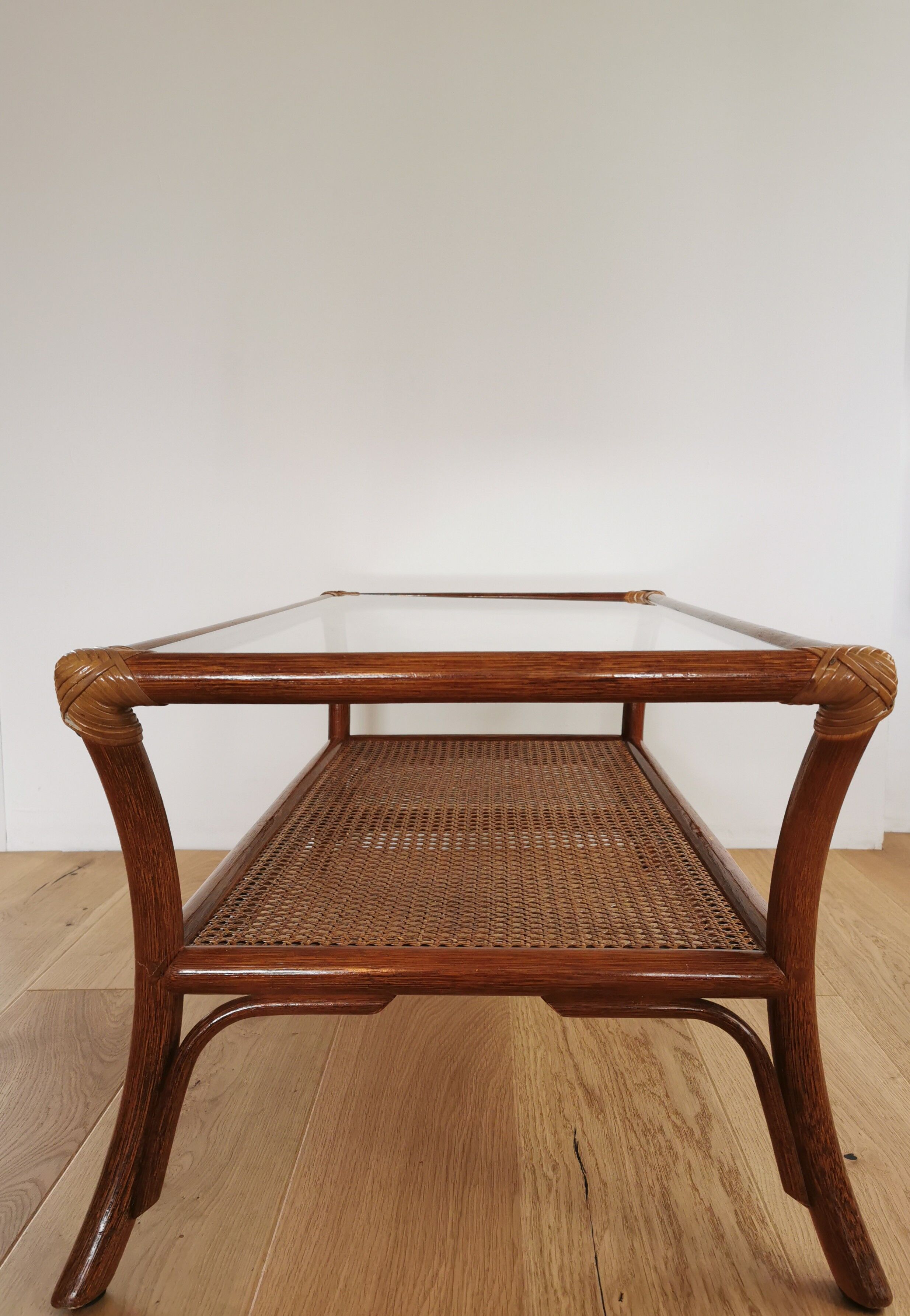 Vintage canning coffee table glass tray