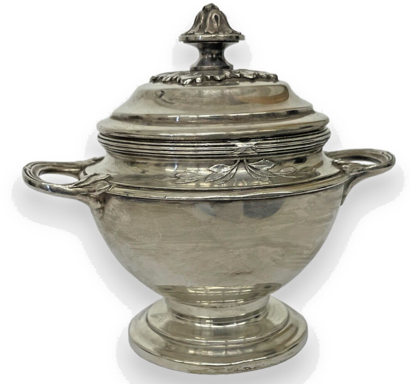 Sucrier en métal argenté Christofle collection Gallia ref 358.014