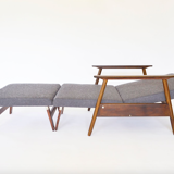 Fauteuil convertible par V. E. Cukermanienė pour Vilniaus Baldų Kombinatas, 1964