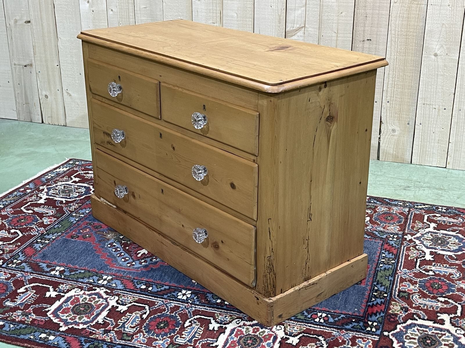 English chest of drawers in fir - early XXth