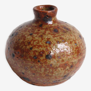 Vase boule vintage en grès