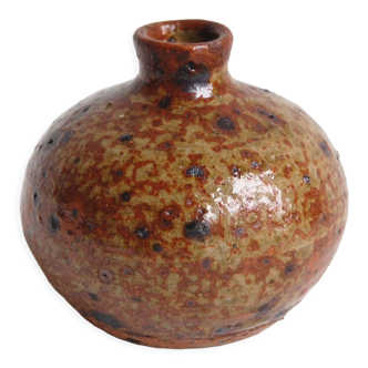 Vintage stoneware ball vase