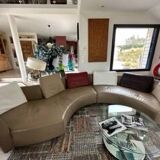Tangram leather sofa Roche Bobois