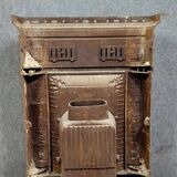 Napoleon III period cast iron fireplace mantel or front circa 1880