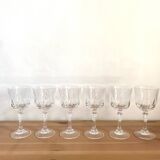 Red wine glasses - Cristal d'arques - Auteuil model - vintage