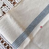 Pair of old dishcloths at marked blue stripes m.